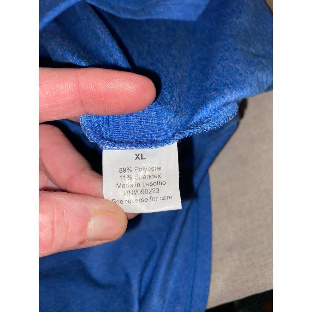 BCG Blue size XL Longer Length Cutout Front Gym Workout Top GUC - Picture 10 of 11